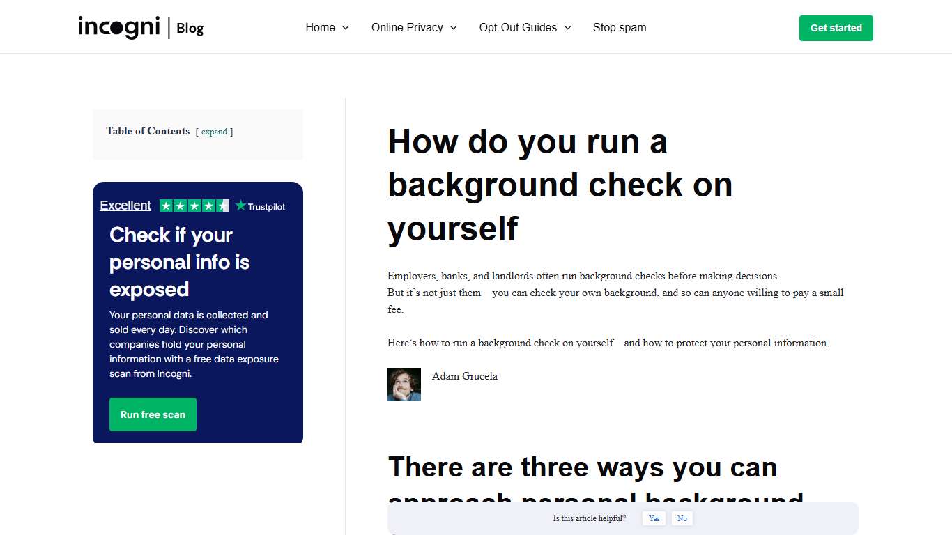 How do you run a background check on yourself [2026] | Incogni